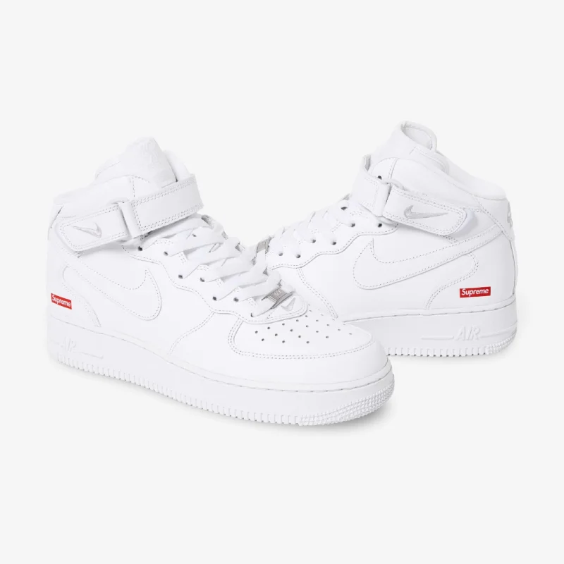 (Men's) Nike Air Force 1 Mid SP x Supreme 'Box Logo' White (2024) FZ8784-100