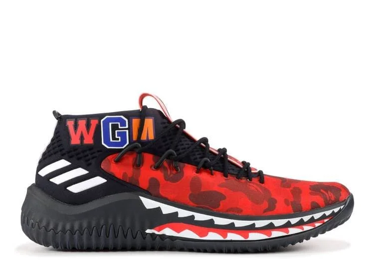 Adidas Dame 4 A Bathing Ape Red