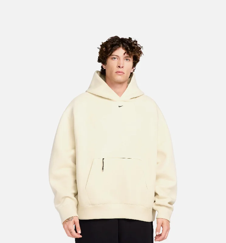 Tech Fleece Pullover Mens Hoodie - Beige/Black