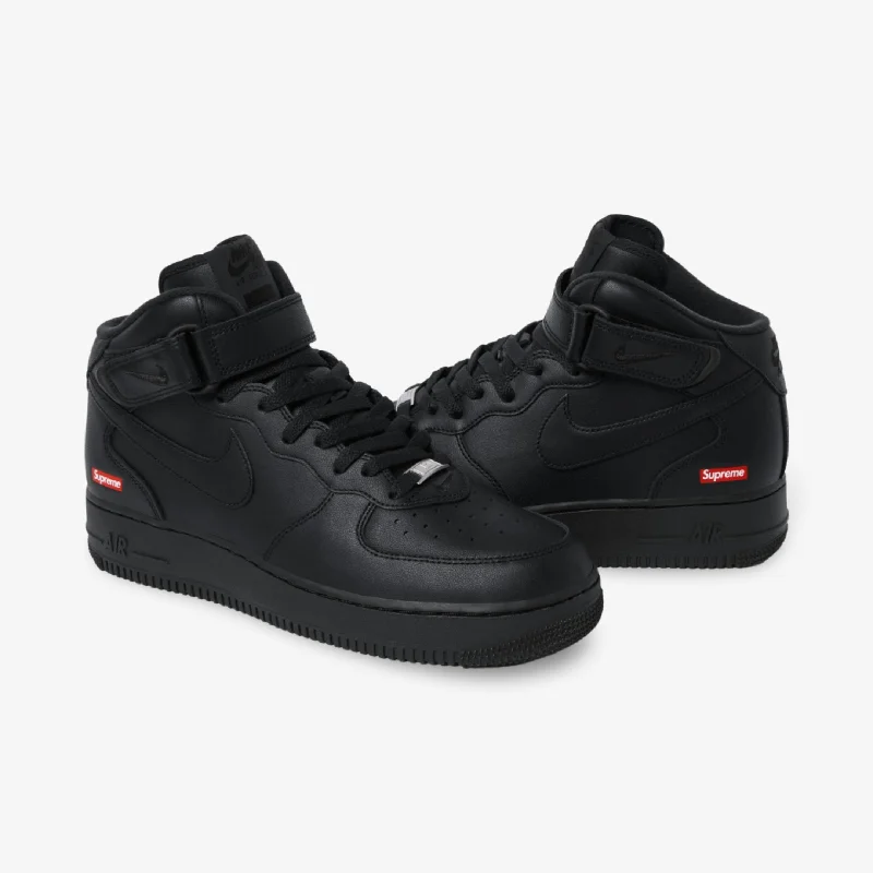 (Men's) Nike Air Force 1 Mid SP x Supreme 'Box Logo' Black (2024) FZ8784-001