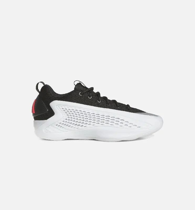 Anthony Edwards 1 Low Mens Basketball Shoe - White/Core Black/Lucid Red