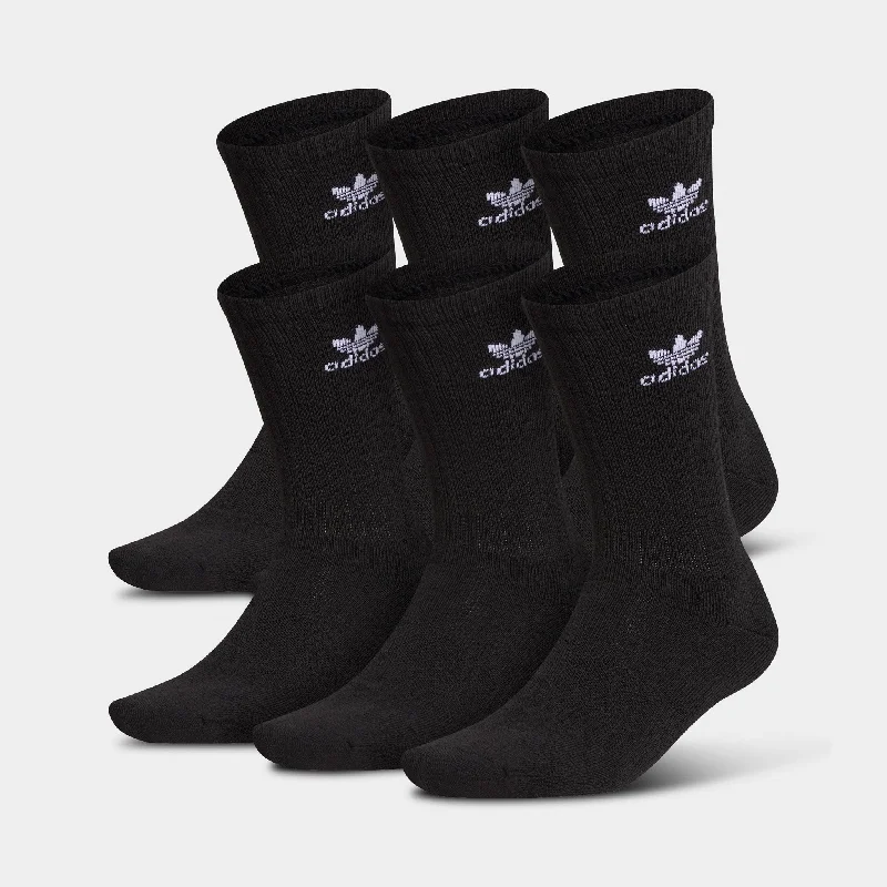 adidas Originals Trefoil Crew Socks (6 Pack) Black / White