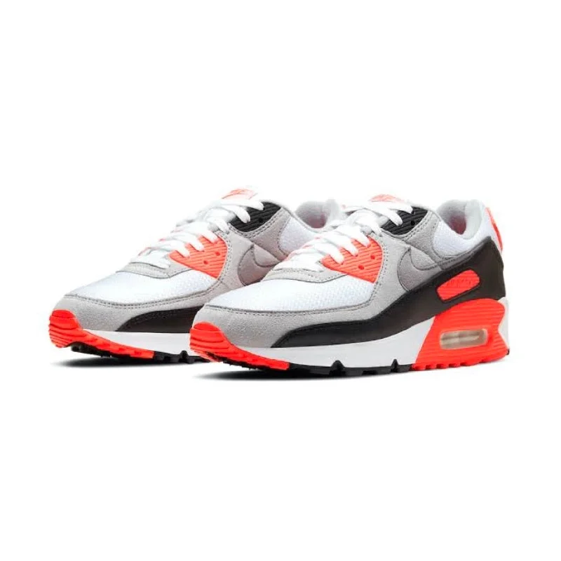 Air Max 90 (3) Radiant Red Infrared 30th Anniversary 2020 White Black Cool Grey OG