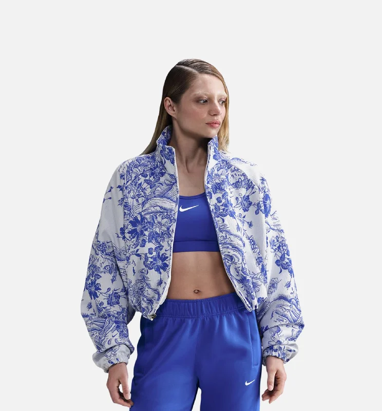 NSW Jacquard Womens Track Jacket - White/Hyper Royal