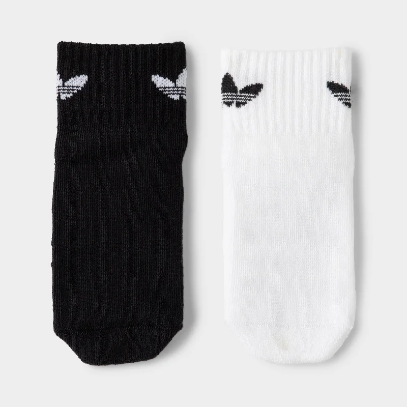 adidas Originals Kids' Anti-Slip Socks (2 Pack) Black / White