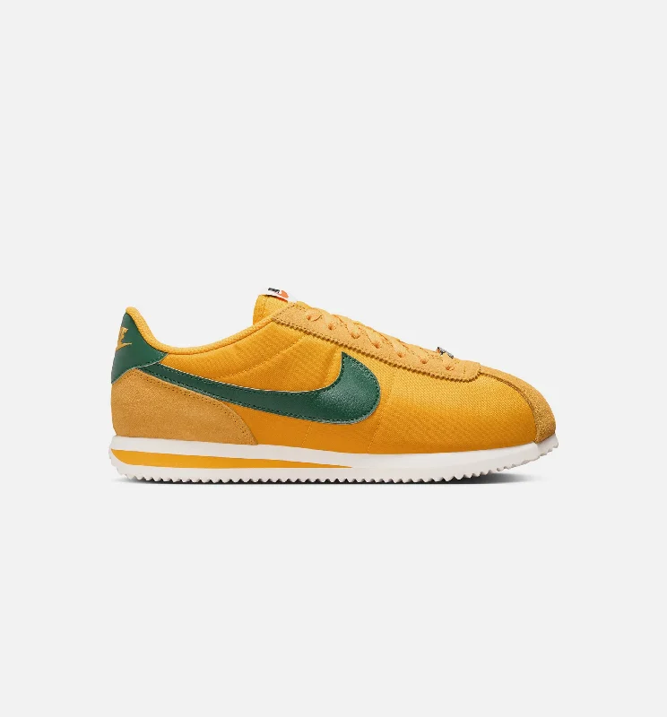 Cortez Textile Womens Lifestyle Shoe - Yellow Ochre/Safety Orange/Black/Gorge Green