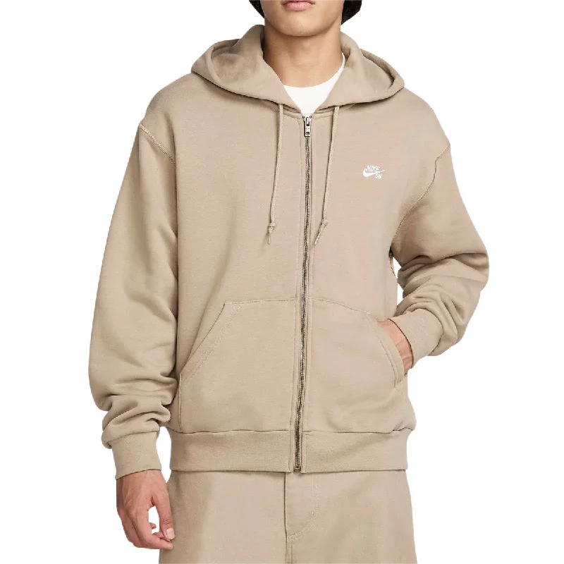 Nike SB New Logo Zip Hoodie - Khaki/White