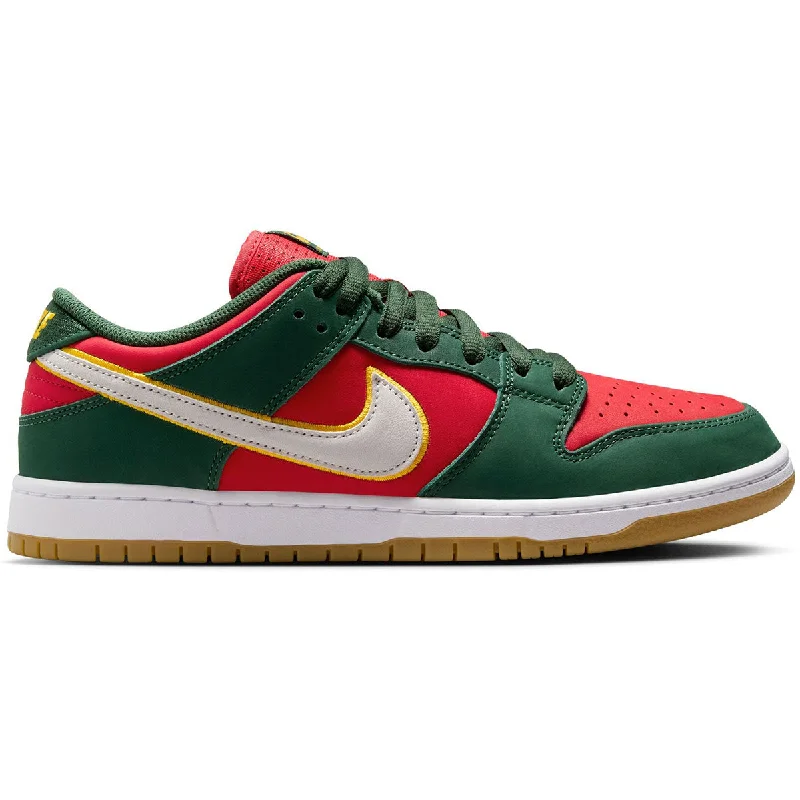 Nike SB Supersonics Dunk Low Pro Premium Shoes - Fir/White/University Gold/Fire Red