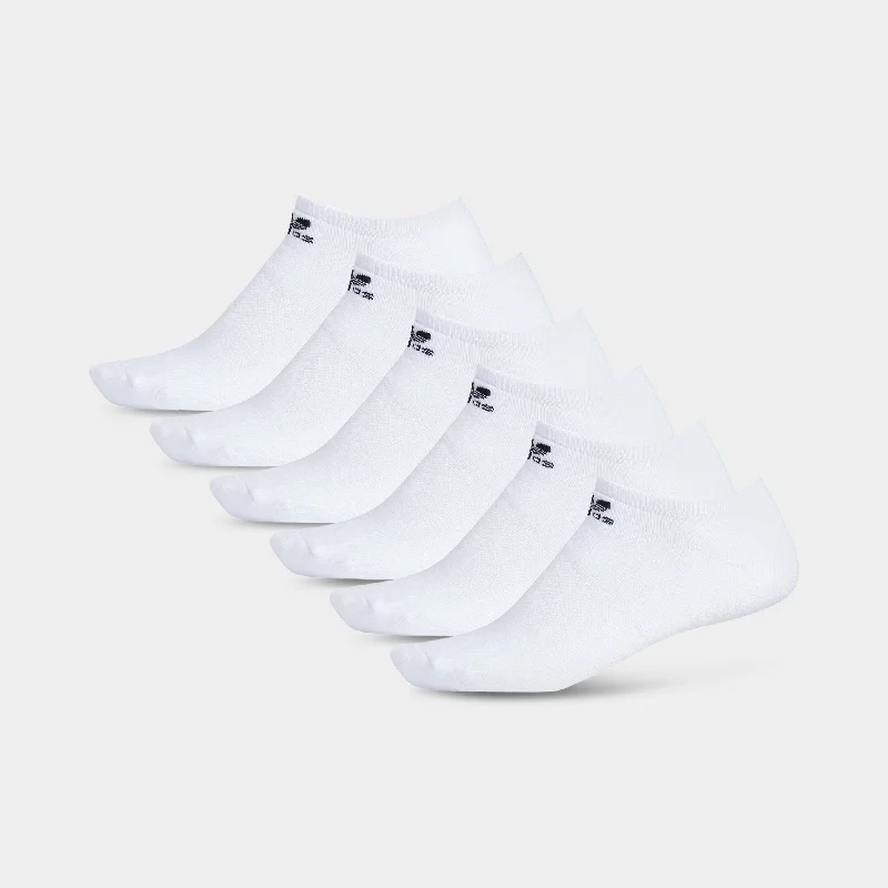 adidas Originals Trefoil No Show Socks (6 Pack) White / Black