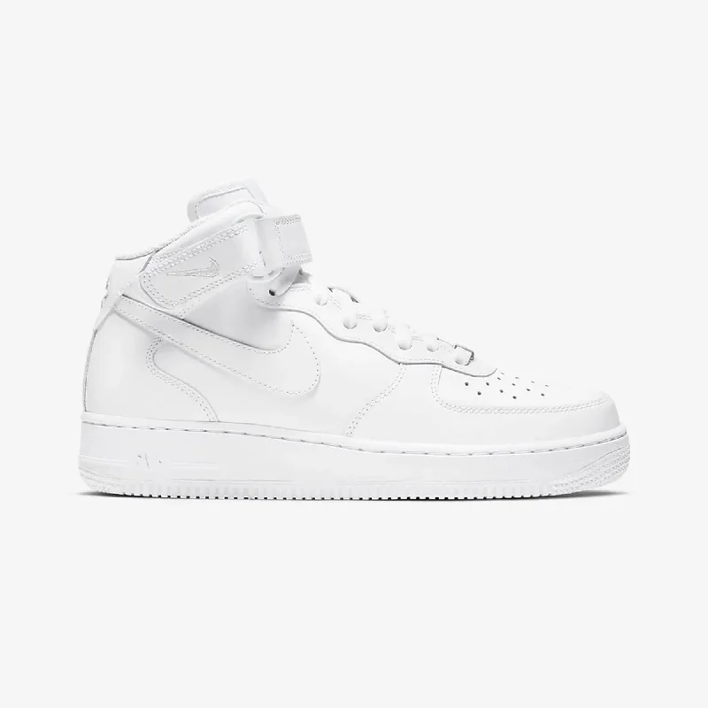 Nike | WMN'S AIR FORCE 1 07 MID  { WHITE/WHITE-WHITE