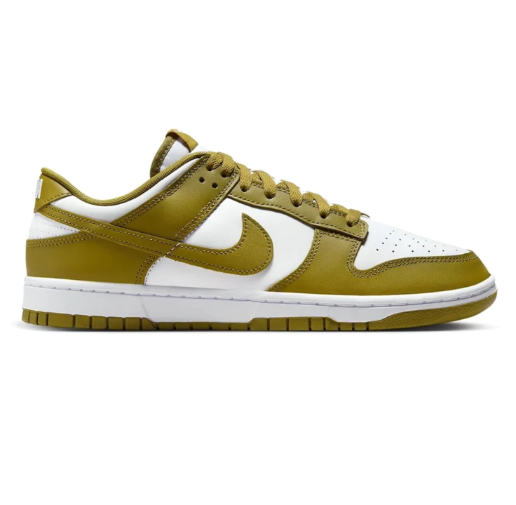 Nike Men's Dunk Low Retro Shoes - White / Pacific Moss