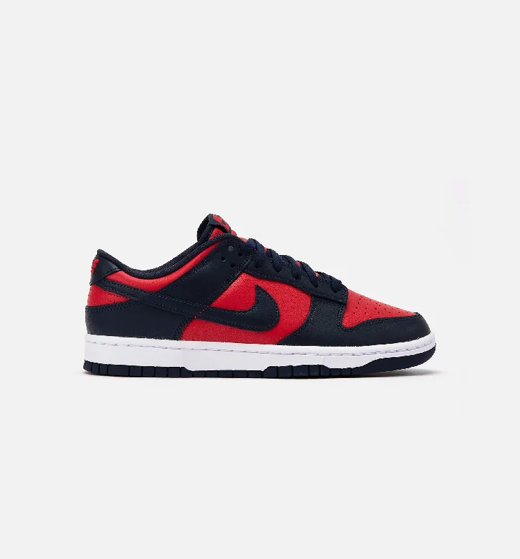 Dunk Low Mens Lifestyle Shoe - University Red/White/Obsidian