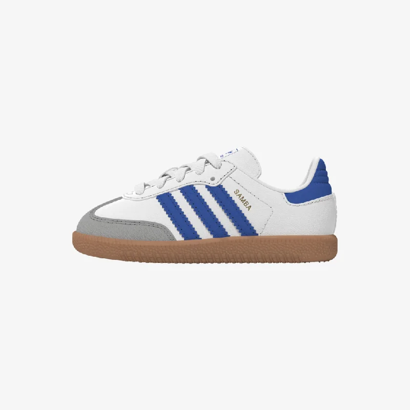 toddler adidas samba og el (white/blue/gum)