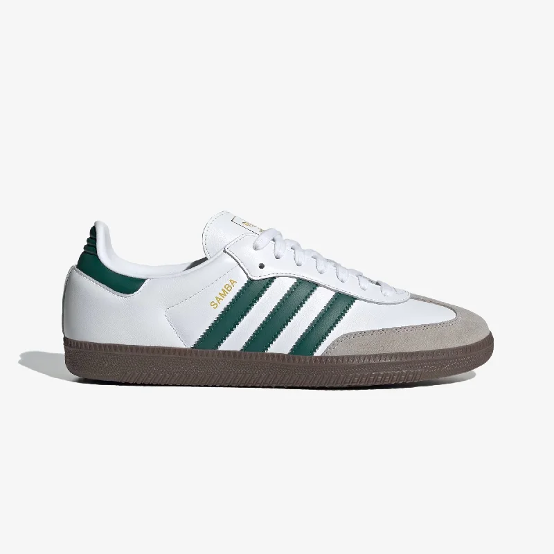 ADIDAS ORIGINALS | SAMBA OG { CLOUD WHITE/GREEN/CLEAR GRANITE