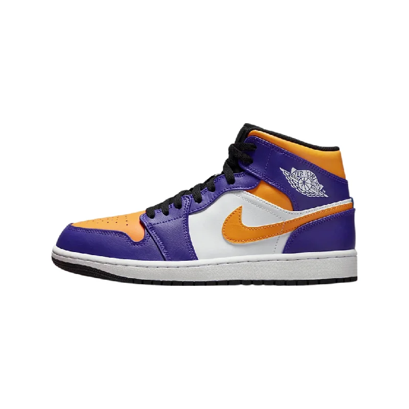 Air Jordan 1 Mid Purple White Yellow Black