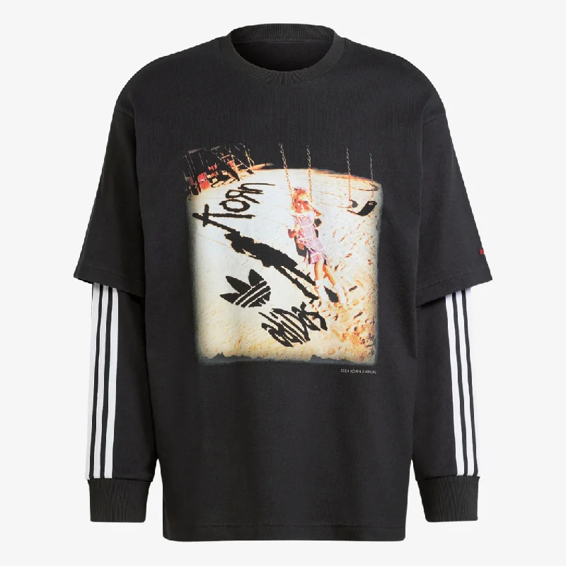 mens adidas x korn longsleeve tee (black)