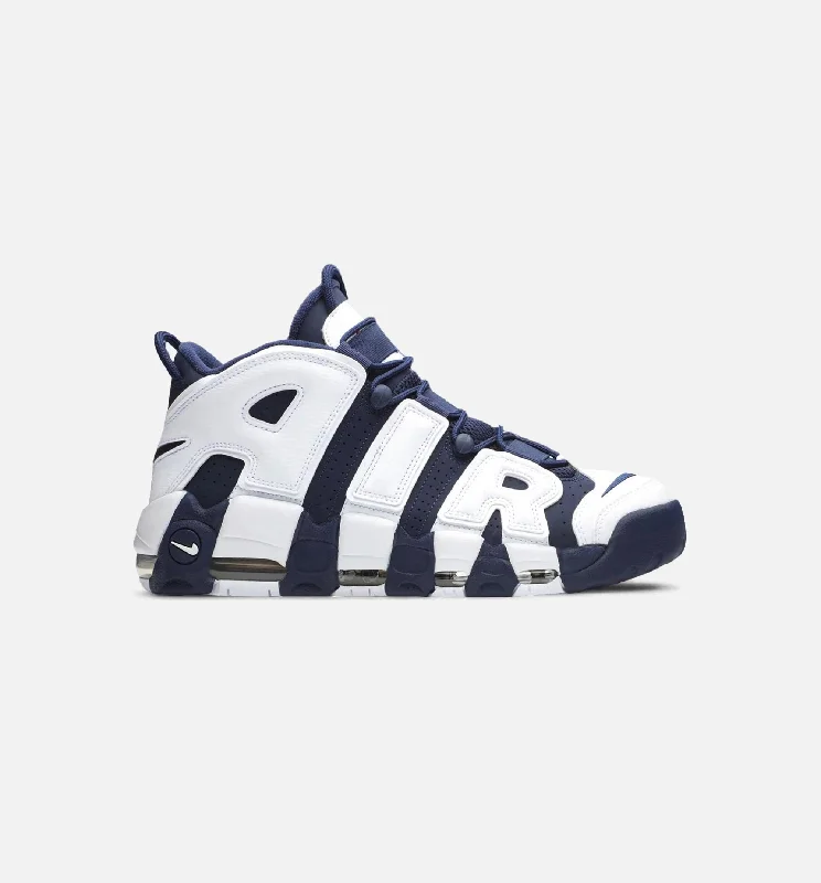 Air More Uptempo '96 Mens Lifestyle Shoe - White/Midnight Navy/Metallic Gold