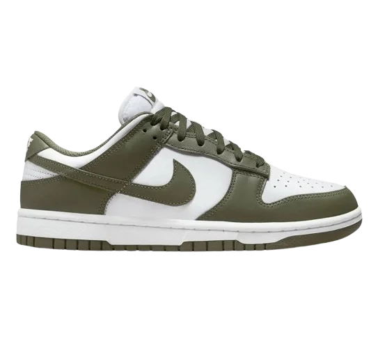 Nike Women's Dunk Low Shoes - White / Medium Olive